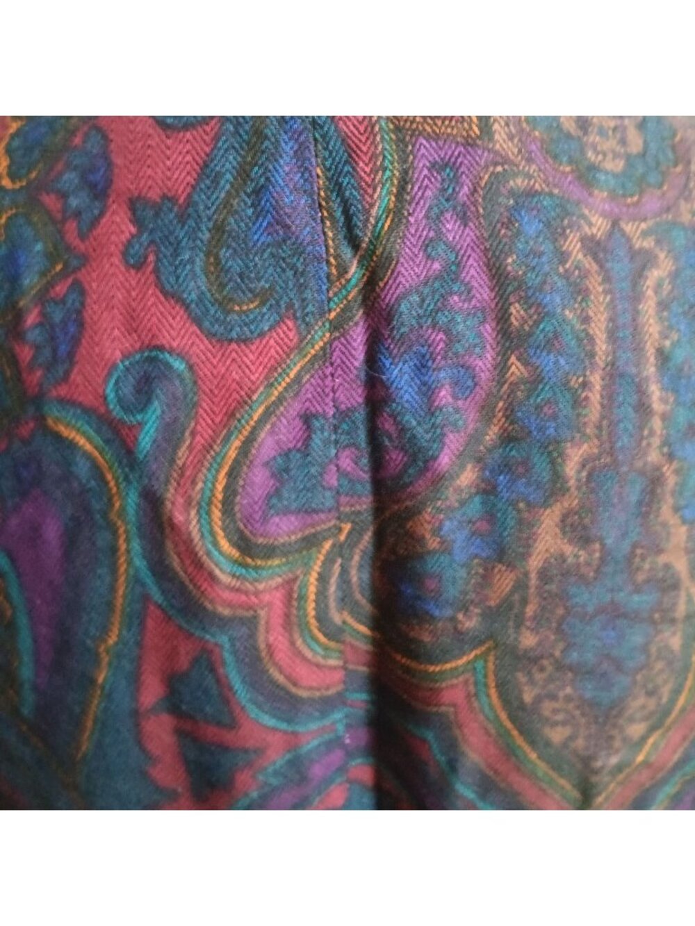 True Vintage Womens Small 6 Blazer 80's Paisley Double-Breasted USA Padded Mom